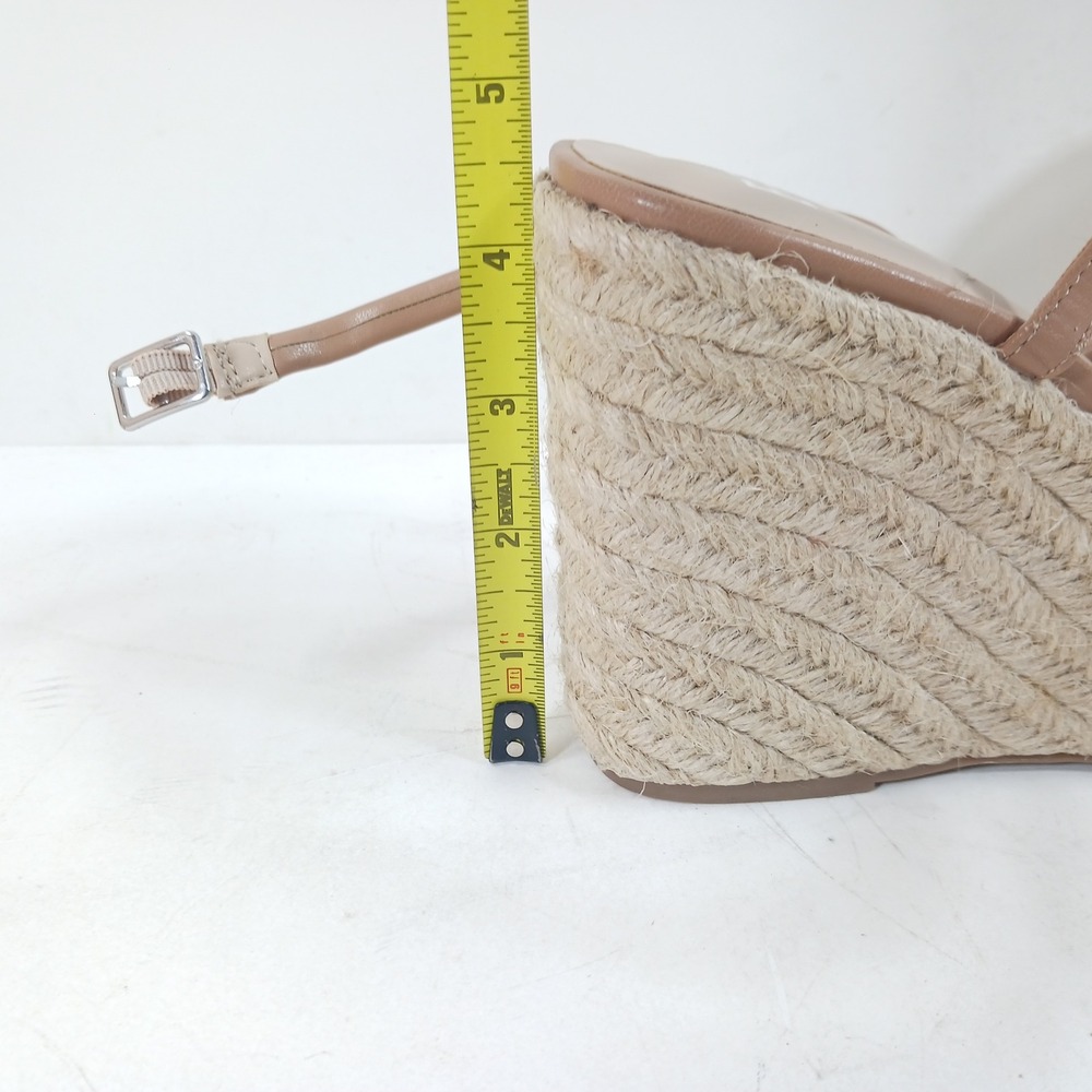 BP Cohan Tan Nude Espadrille Wedge Sandals Platform Strappy 6.5M BPCOHAN-PU - Picture 7 of 8
